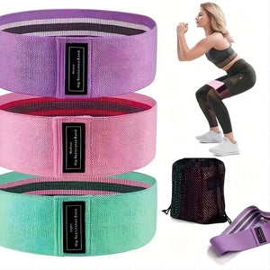 Fabric Resistance Loop Bands — Glute & Hip Activation Set